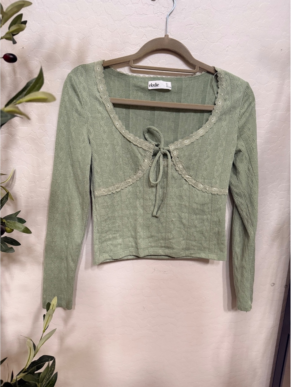 Elodie long sleeve crop top